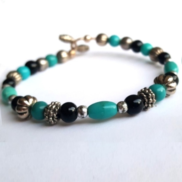 Beaded Bangle Bracelet and Earring Duo - Picture 2 of 2